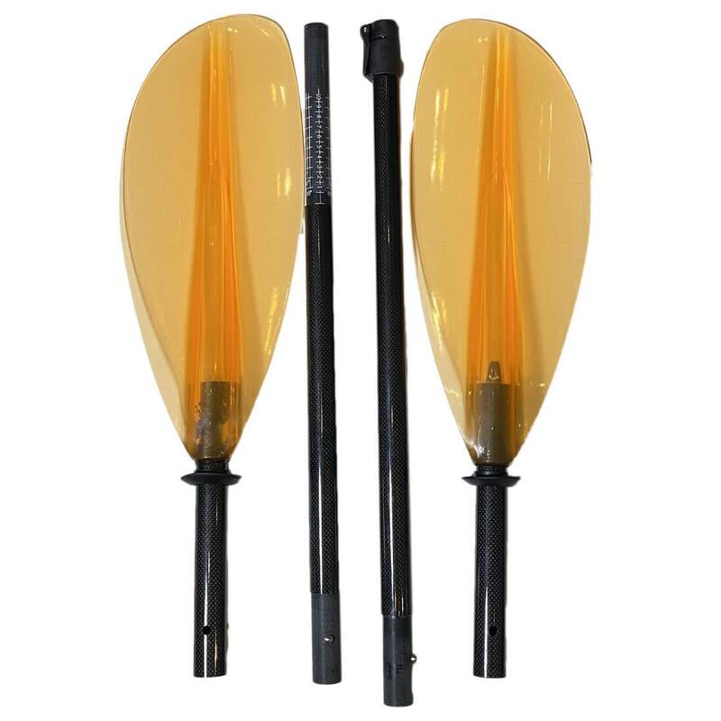 Carbon Fiber Kayak Paddle 4 Piece - One Pair - Orange