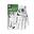 MEN'S WEATHERSOF LEATHER GOLF GLOVES (LEFT HAND)- WHITE/BLACK