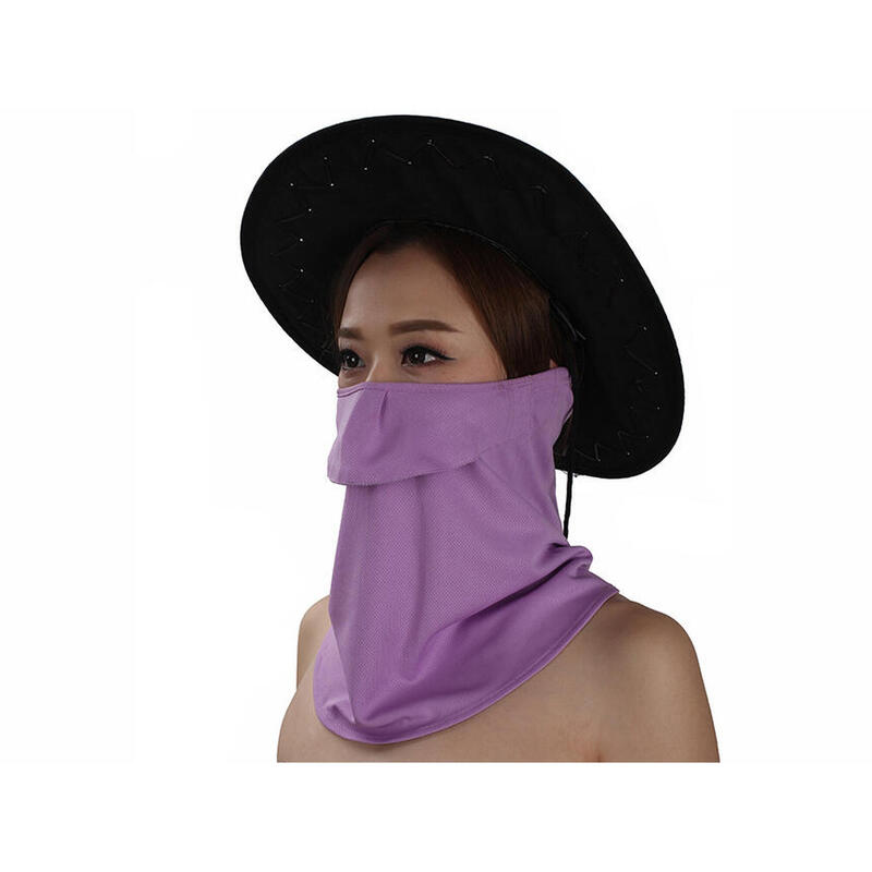 GF-618 UNISEX UV/SUNSCREEN FACE MASK WITH NECK PROTECTION – PURPLE