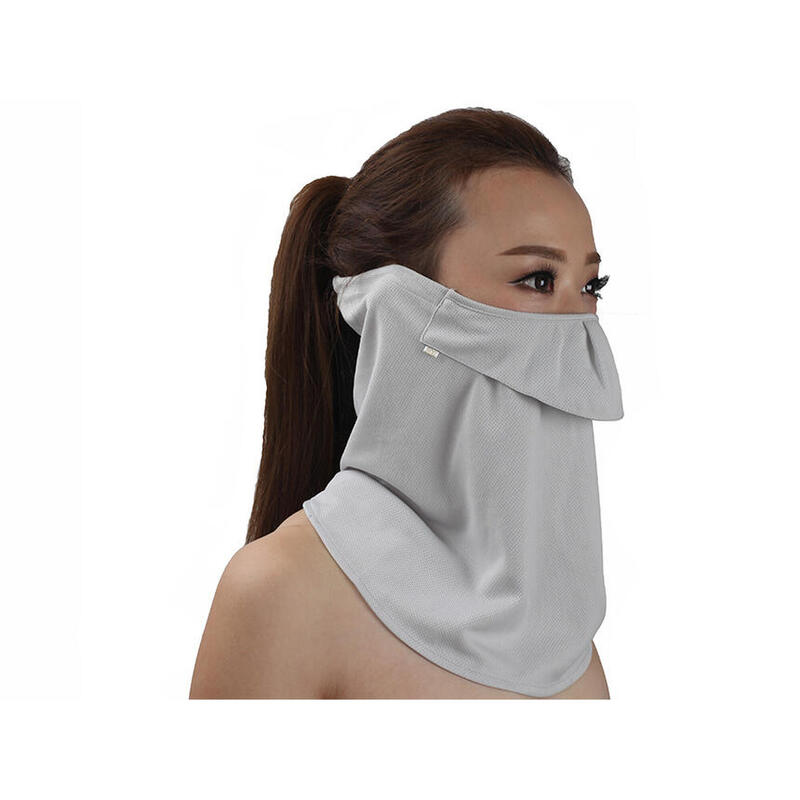 GF-618 UNISEX UV/SUNSCREEN FACE MASK WITH NECK. PROTECTION – GREY