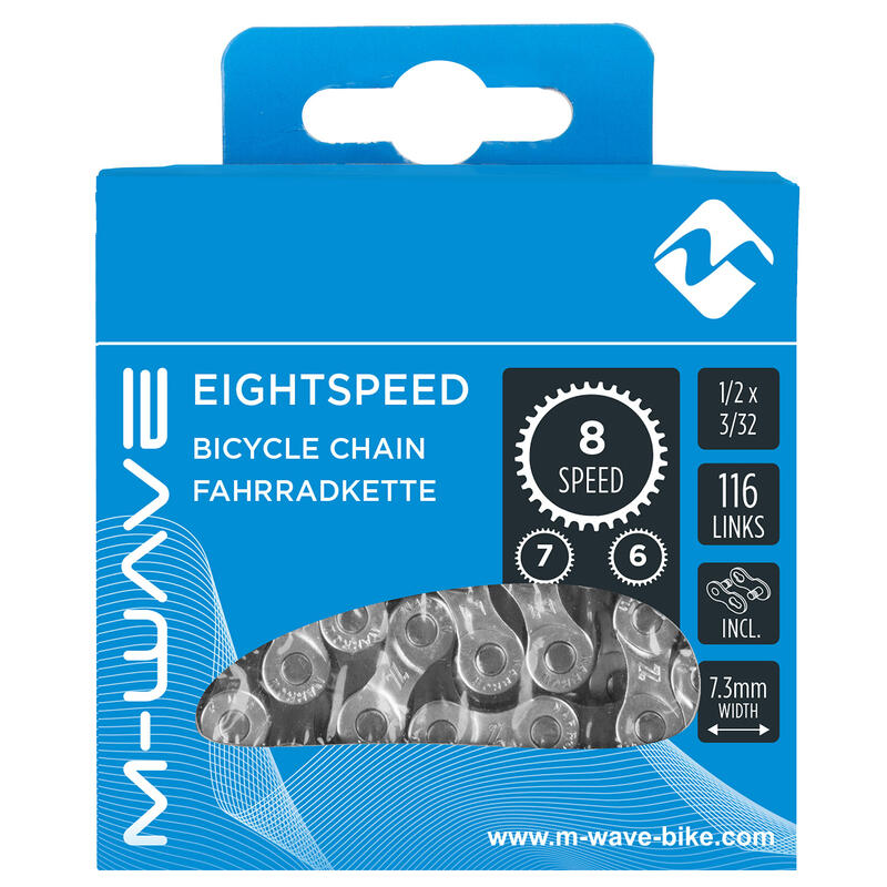 M-WAVE Fahrradkette Eightspeed, braun
