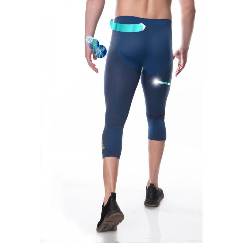 Legging voor cross training man BLAUW