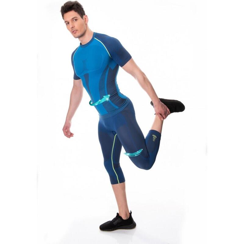 Legging voor cross training man BLAUW