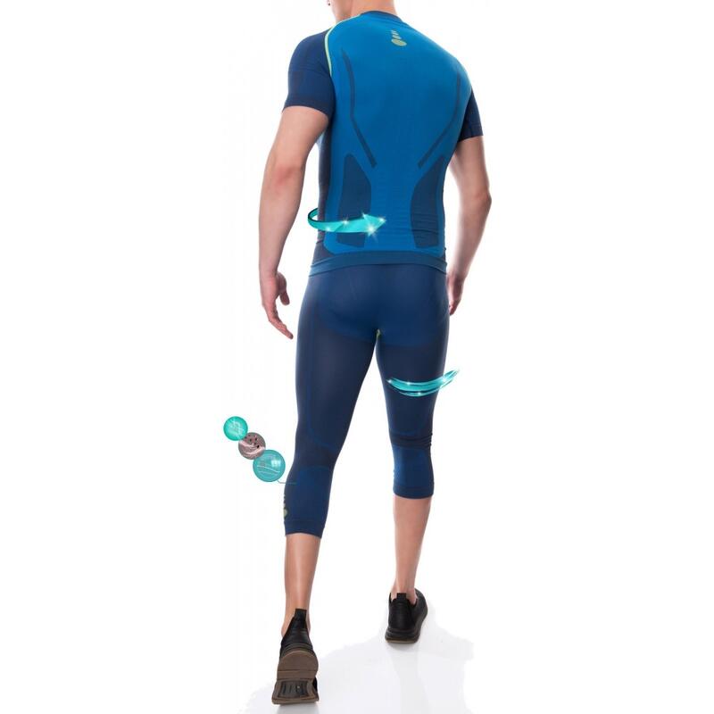 Legging voor cross training man BLAUW