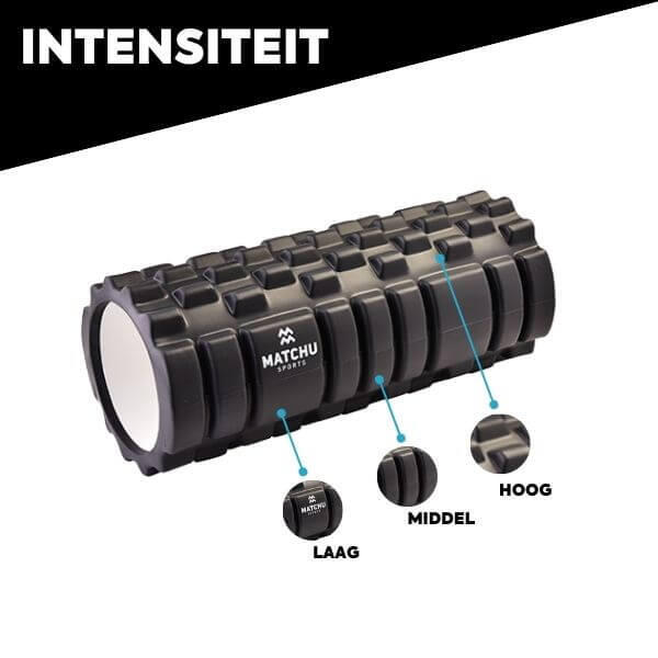 Foam roller / Rolo de espuma / rolo de fitness 33cm - Ø 14cm - preto