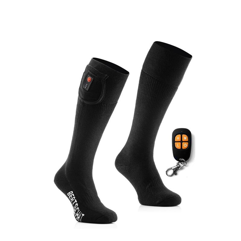 2 pares de calcetines térmicos para hombres y mujeres, calcetines  calefactables con pilas, calcetines calefactables eléctricos con batería,  calentador