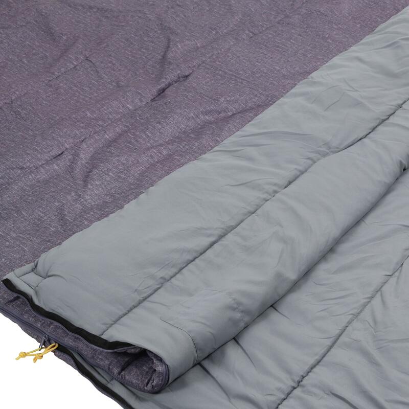 Maui Camping-Schlafsack für Erwachsene mit doppeltem Innenfutter - Grau