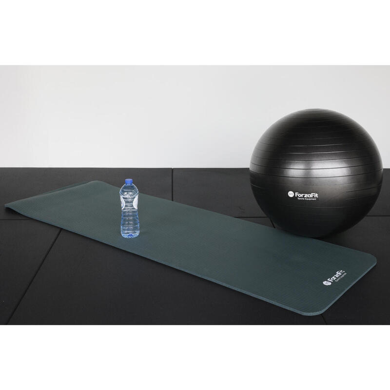 Tappetino Yoga - Tappetino fitness con tracolla - Spessore extra 12 mm - Grigio