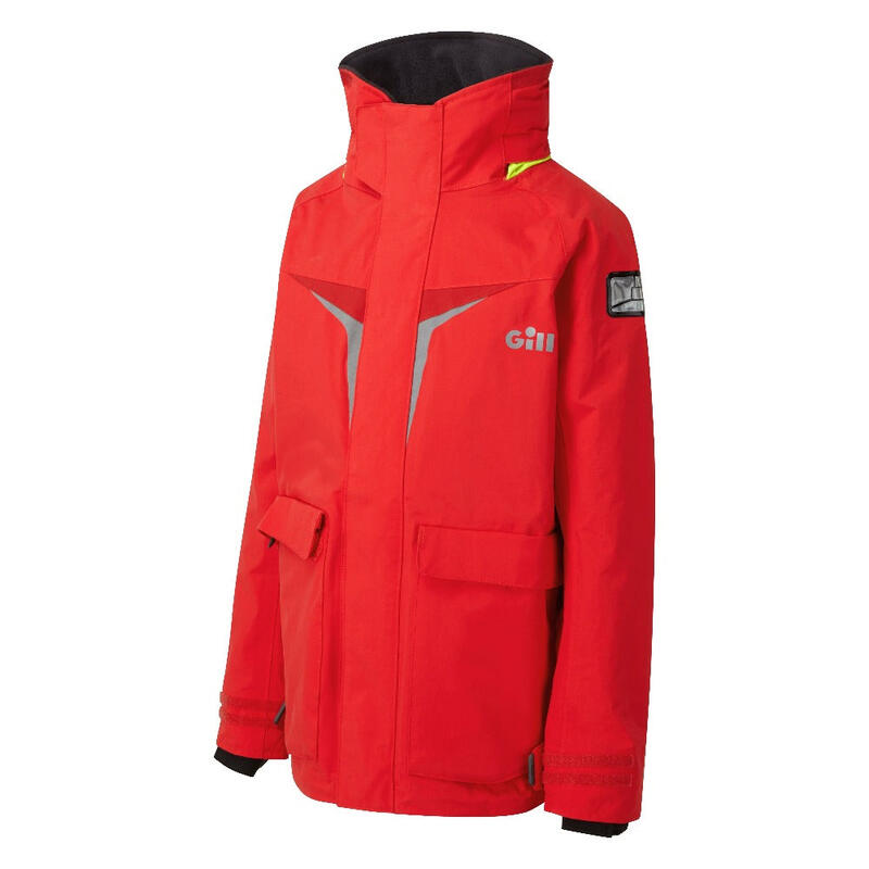 OS3 Junior 2-Layer Water-repellent Coastal Jacket – Bright Red
