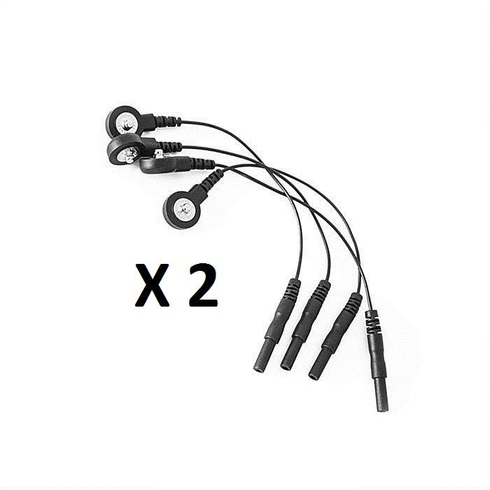 Sport-Elec 8 Snap/2mm cabos de encaixe Vestuário de electroestimulação muscular