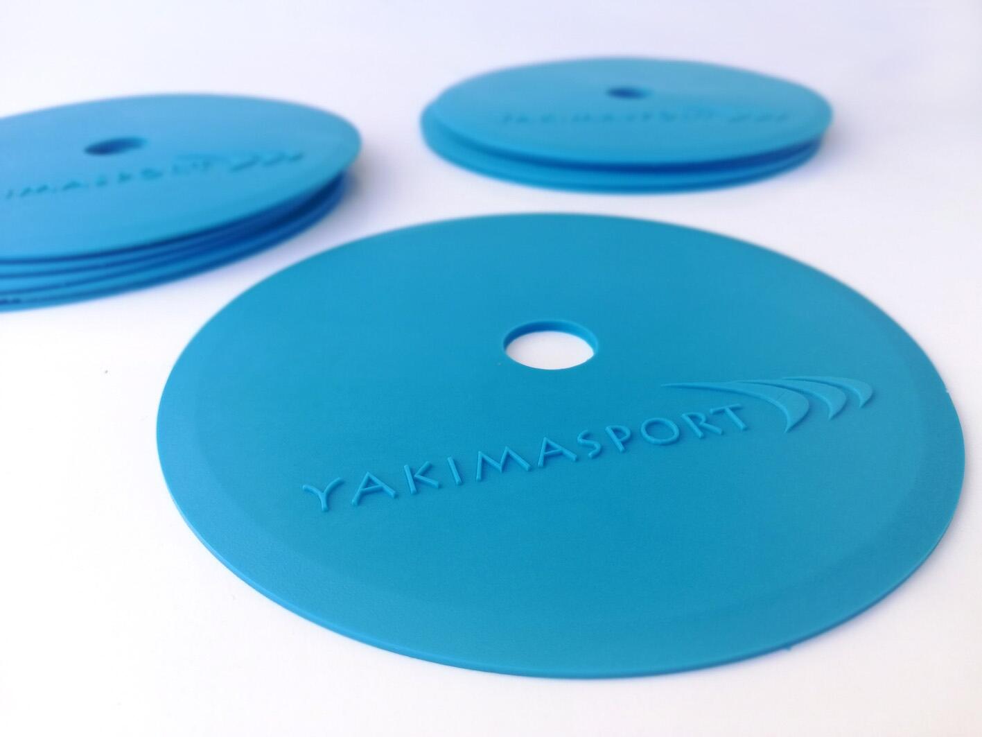 YAKIMASPORT 10er-Set rutschfeste Gummi-Markierungsmatten Ø 15 cm 2/2