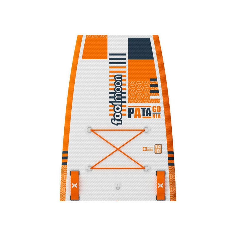 Aufblasbares Stand Up Paddle - Patagonia 14.0 - weiss/orange - Komplettset