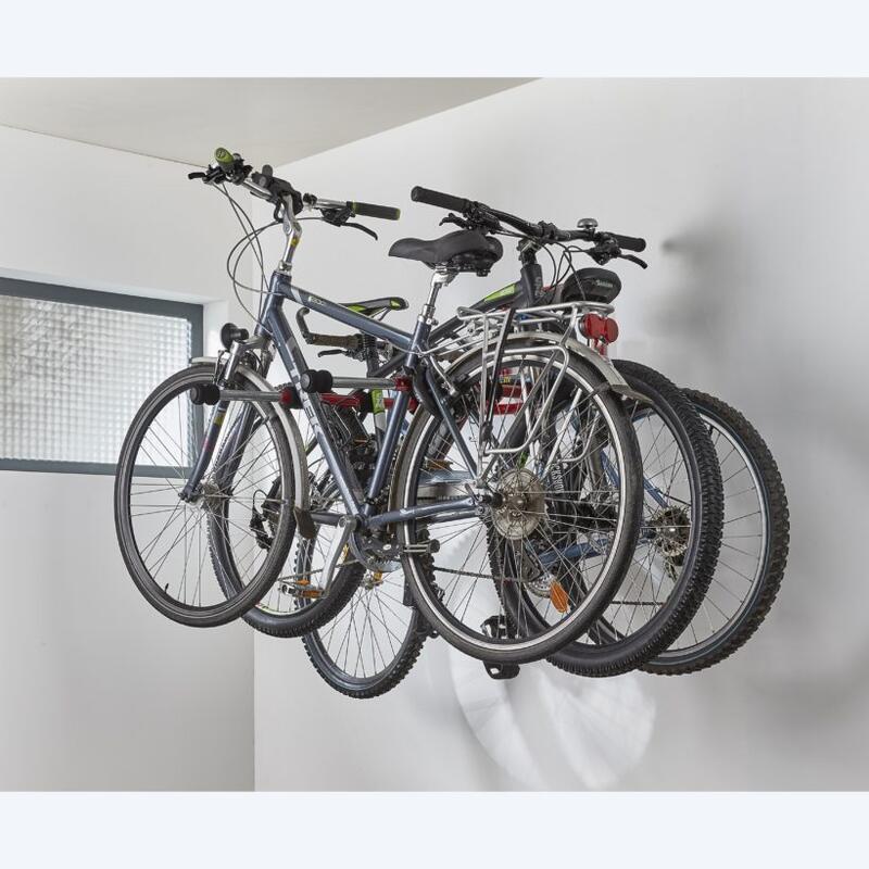 Support mural Mottez rabattable 4 vélos ou multi-usage