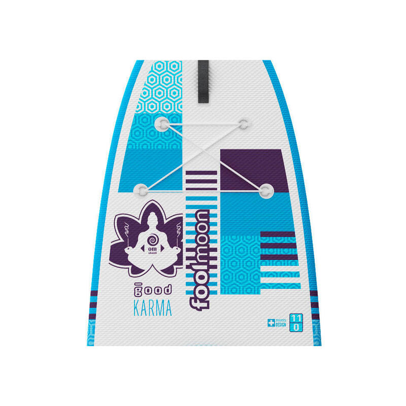 Aufblasbares Stand Up Paddle - Good Karma 11.0 - weiss/blau - komplettset