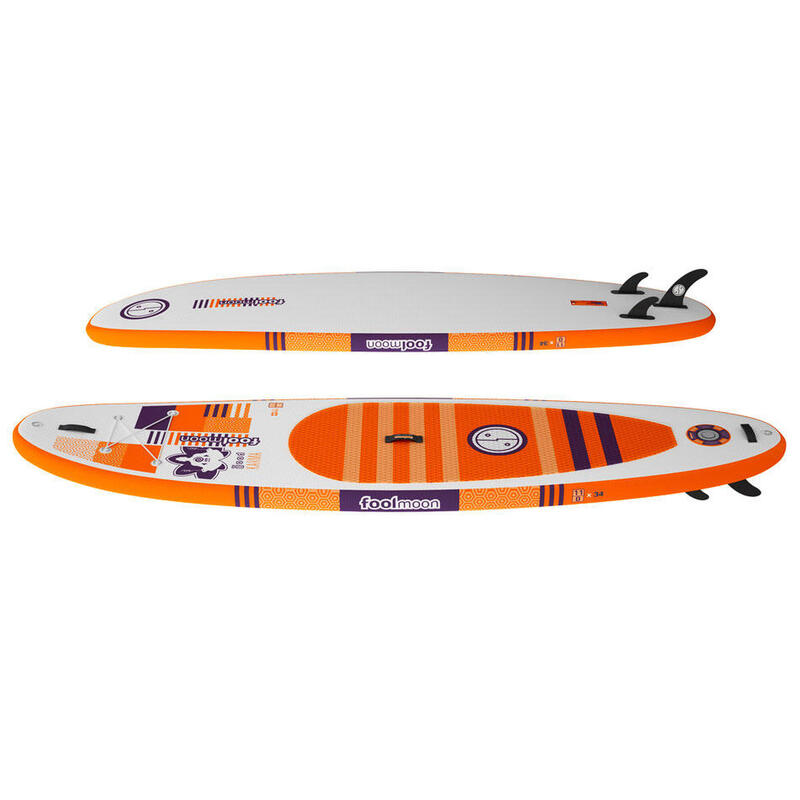 Aufblasbares Stand Up Paddle - Good Karma 11.0 - weiss/orange - komplettset