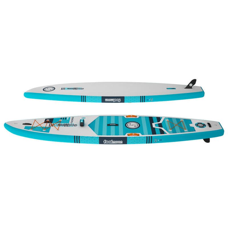 Aufblasbares Stand Up Paddle - Fjord 12.6 - weiss/mint - komplettset