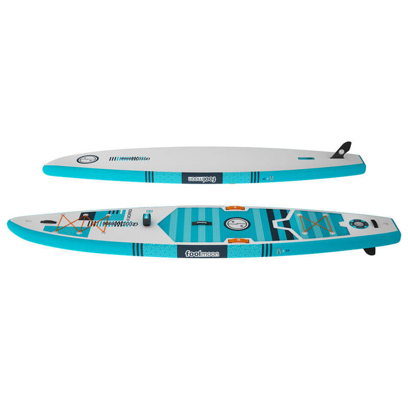 Stand Up Paddle gonflable - Fjord 12.6 - blanc/menthe - set complet