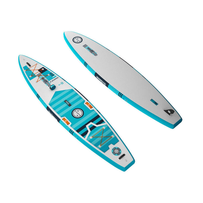 Aufblasbares Stand Up Paddle - Fjord 12.6 - weiss/mint - komplettset