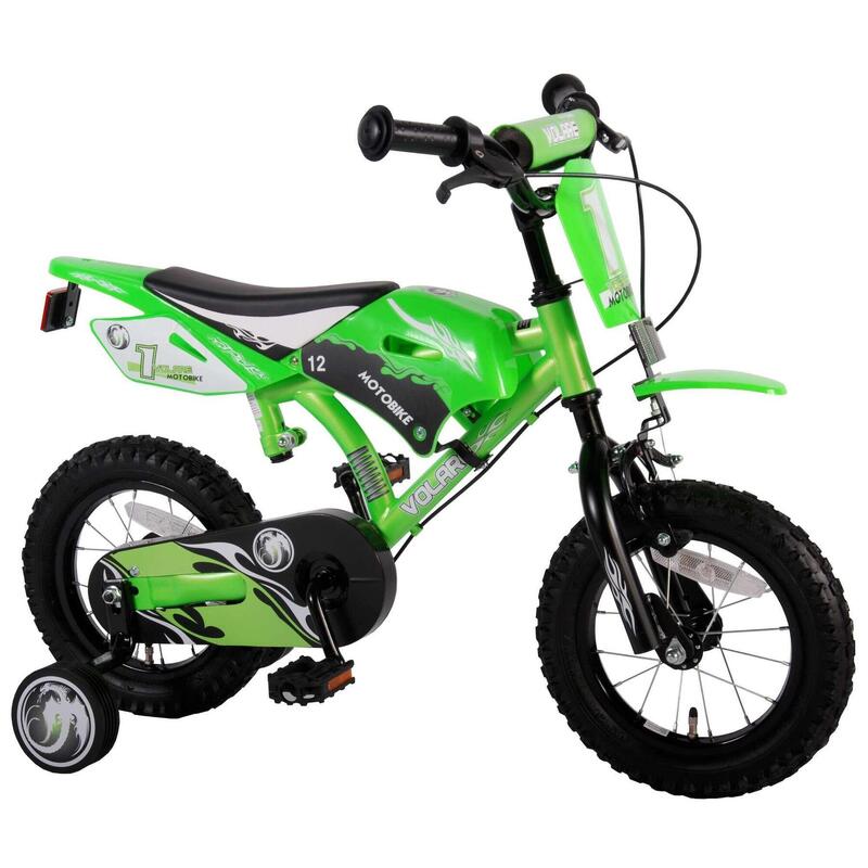 Kinderfiets Volare Motorbike - Jongens - 12 inch - Groen