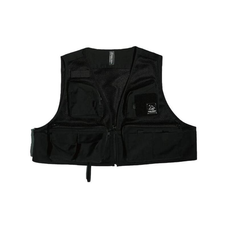 VT01 Sleeveless Multi-pocket  Outdoor Cropped Vest - Black