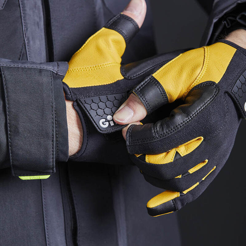 中性長指專業手套 - 黑色/黃色