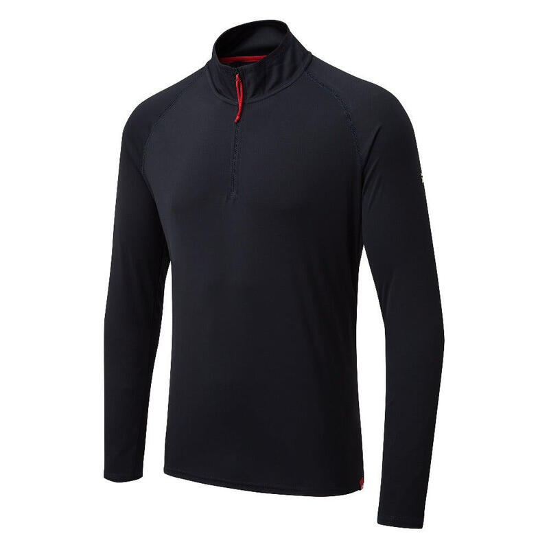 Men’s Lightweight Quick-drying UV Tec Long Sleeve Zip Tee – Navy