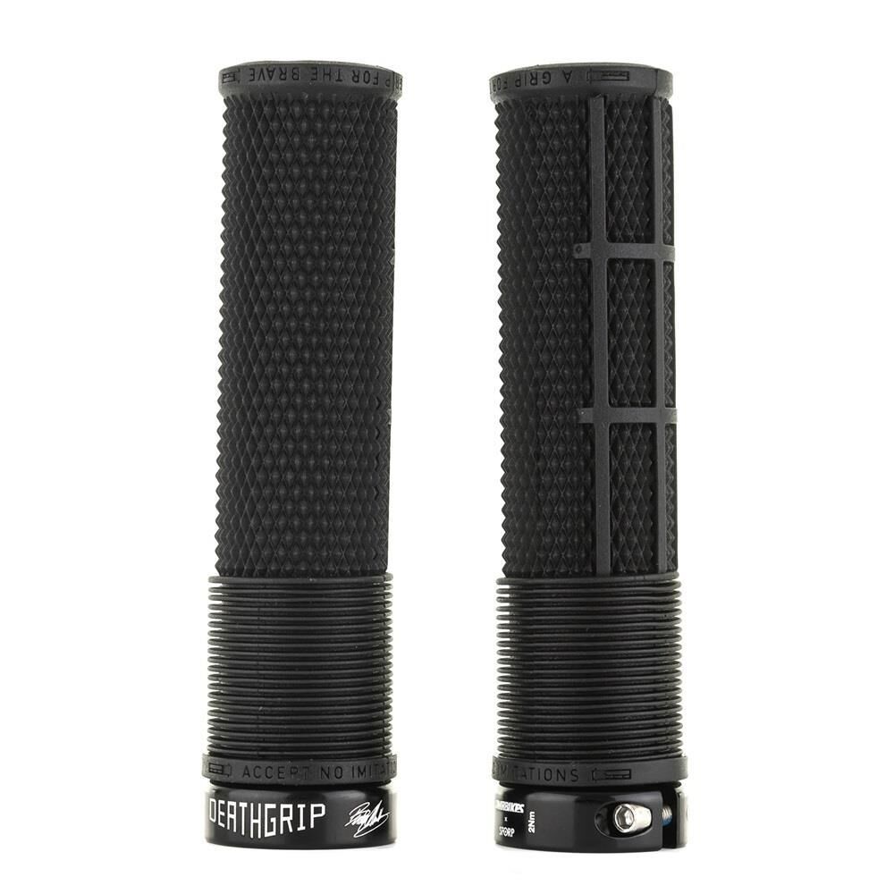 DMR DMR Deathgrip Bar Grips - Black Thin Flangeless