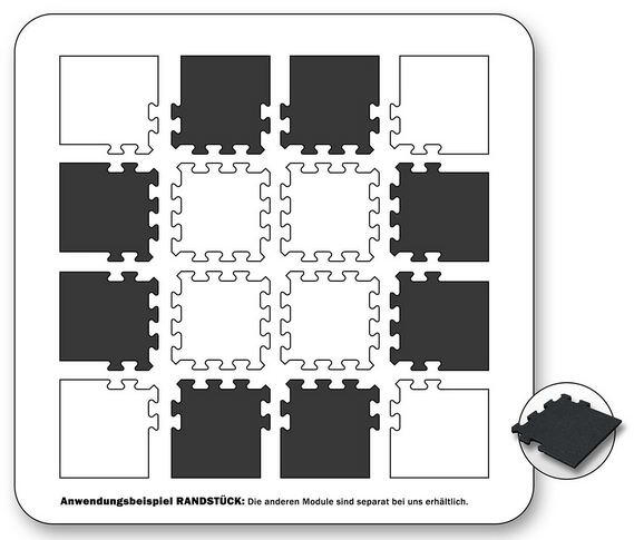 Dalle en Caoutchouc Gazon Artificiel 30mm - Pièce Latérale Puzzle System 3/3