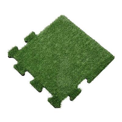 Kuntsgras rubber tegel 30mm - puzzelsysteem zijstuk