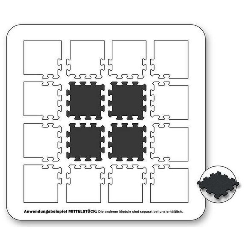 Kunstrasen-Gummifliese 30 mm – Puzzle-System-Mittelstück