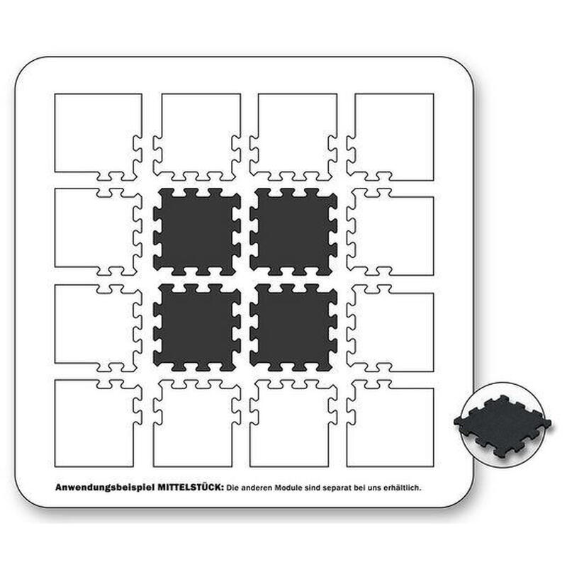 Tigla de cauciuc iarba artificiala 30mm - Piesa centrala a sistemului de puzzle