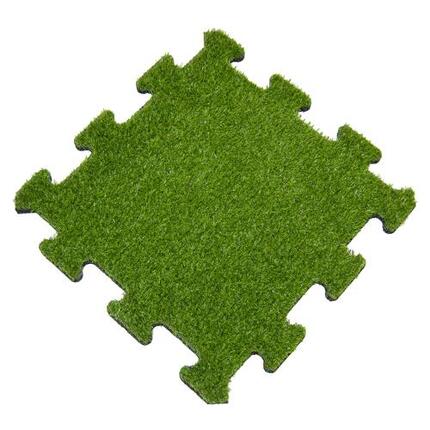 Kunstrasen-Gummifliese 30 mm – Puzzle-System-Mittelstück