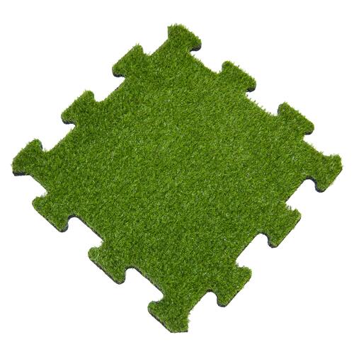 Piastrella in gomma per erba sintetica 30 mm - Pezzo centrale del sistema puzzle