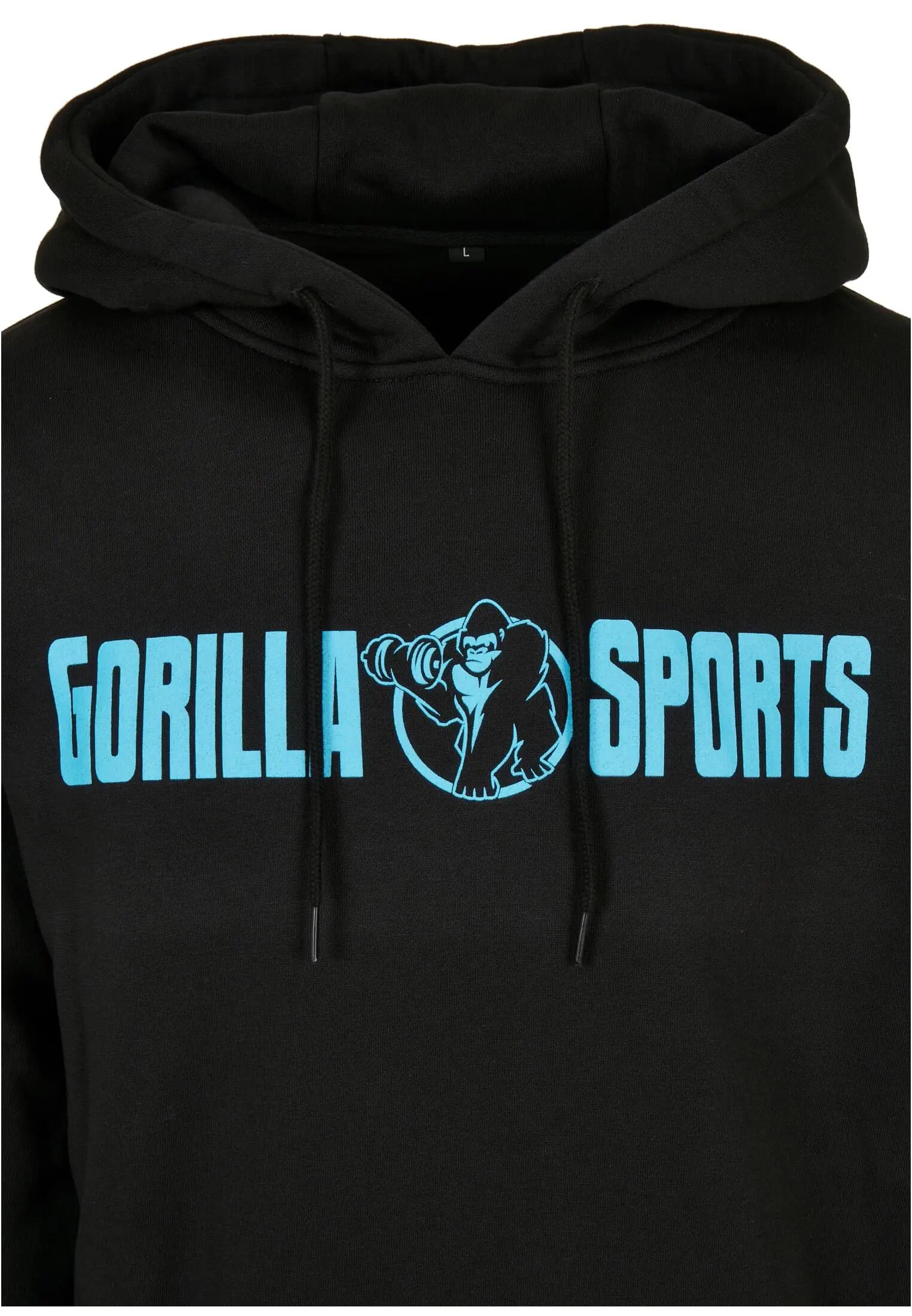 Hanorac Unisex Gorilla SportsL Negru/Turcoaz 3/3