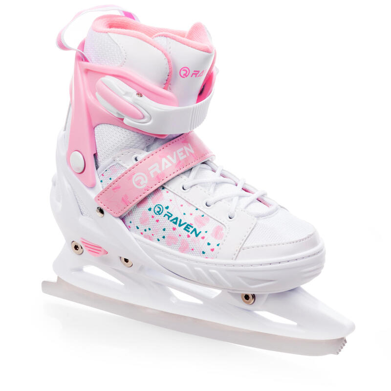 Patines 4en1 Rueda Ajustable LED Rosi Blanco/Rosa