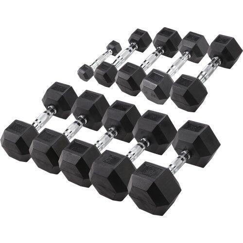 Set d'haltères hexagonale HEXRU1-10 pour fitness et musculation