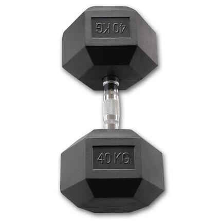 Paire d'haltères hexagonale HEXRU40 pour fitness et musculation