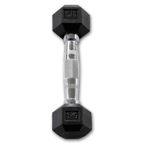 Paire d'haltères hexagonale HEXRU3 pour fitness et musculation