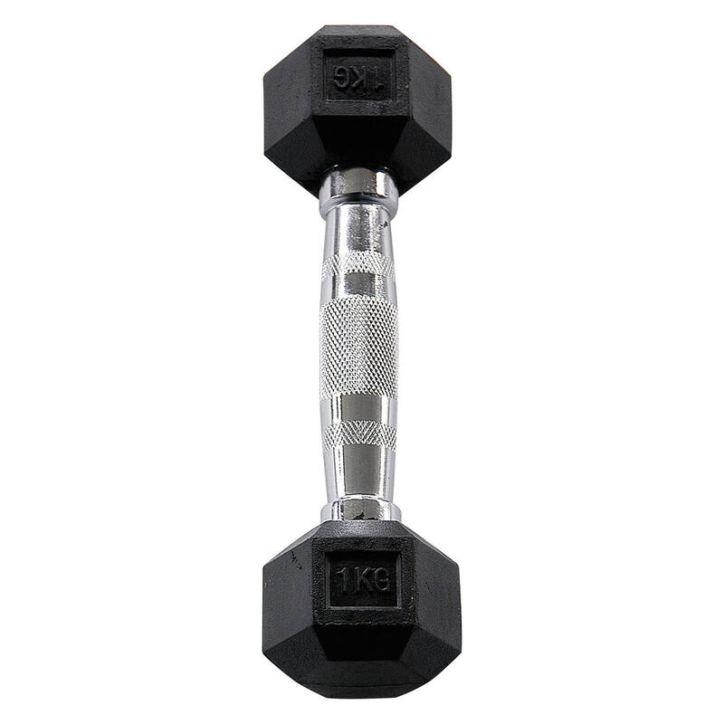 Paire d'haltères hexagonale HEXRU1 pour fitness et musculation