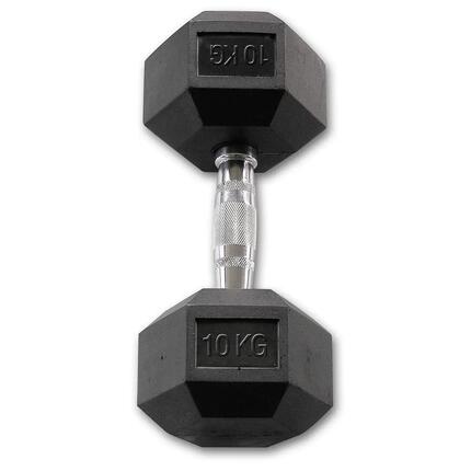 Paire d'haltères hexagonale HEXRU10 pour fitness et musculation
