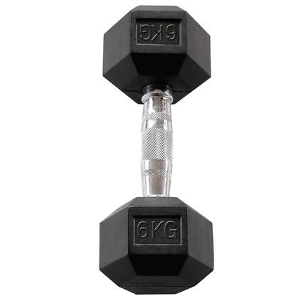 Paire d'haltères hexagonale HEXRU6 pour fitness et musculation