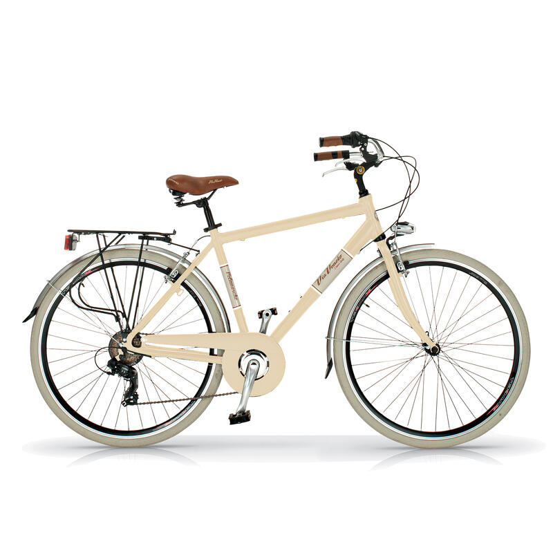 Bicicleta de paseo Via Veneto 605 para hombre de aluminio, 6 vel en color negro