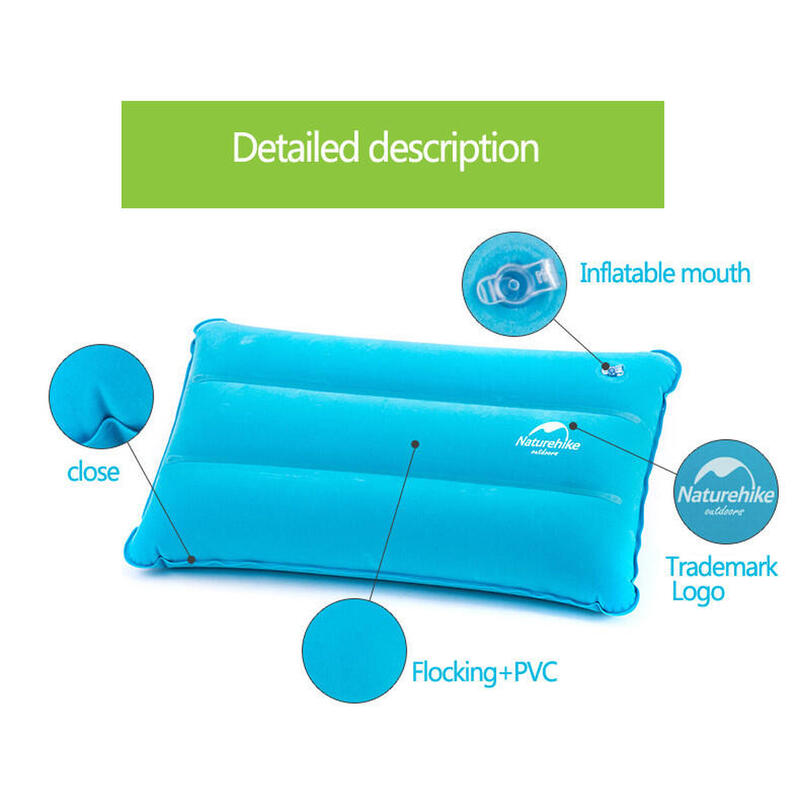 F018 矩形充氣枕頭 - 深藍色 (2件裝)