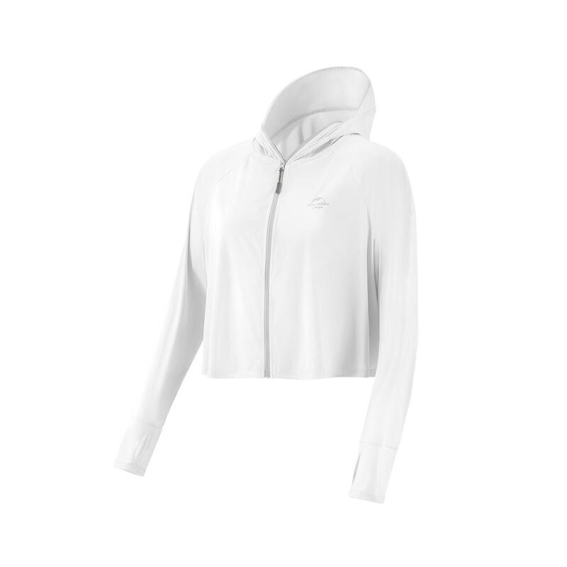 Outdoor long-sleeved with cap sunscreen clothing - White - Decathlon