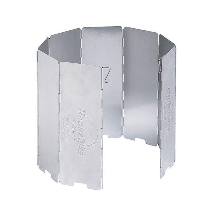 Camping Cookware 8 Piece Windshield - Silver