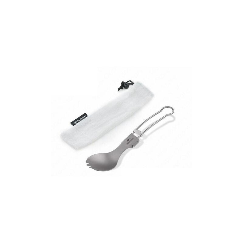 Titanium Alloy Outdoor Travel Folding Tableware - Fork Spoon