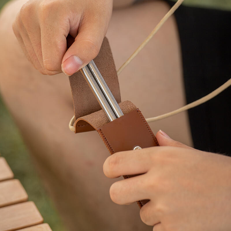 Foldable Wood Stainless Steel Tableware - Chopsticks