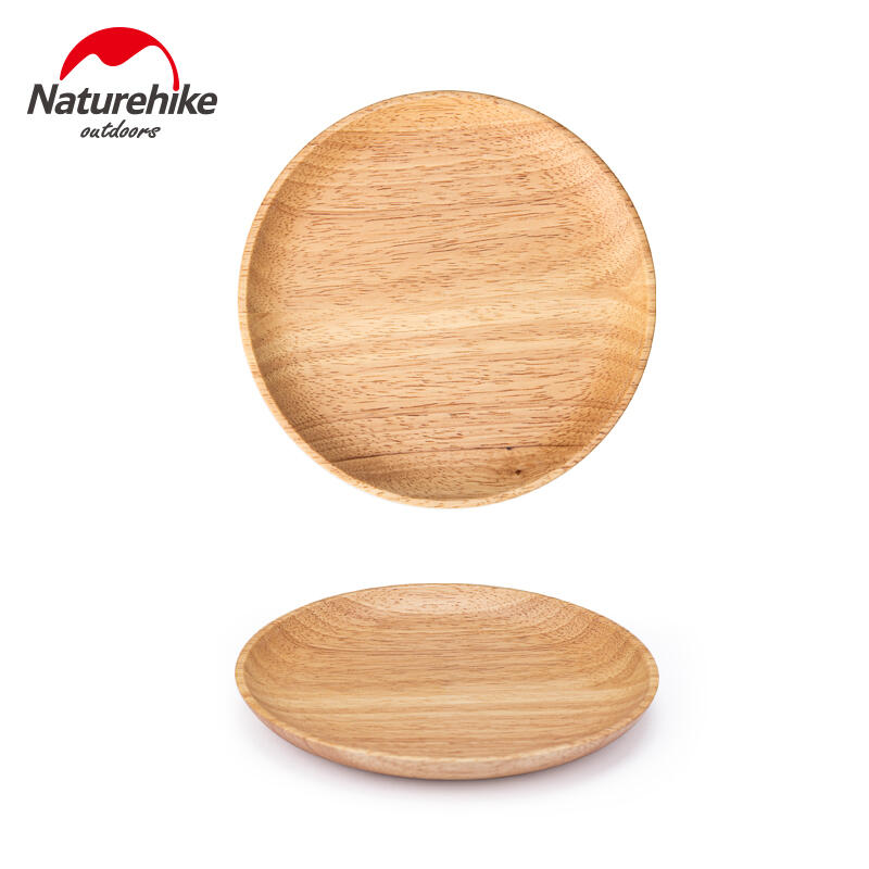 Camping Tableware Solid Rubber Wood Dish