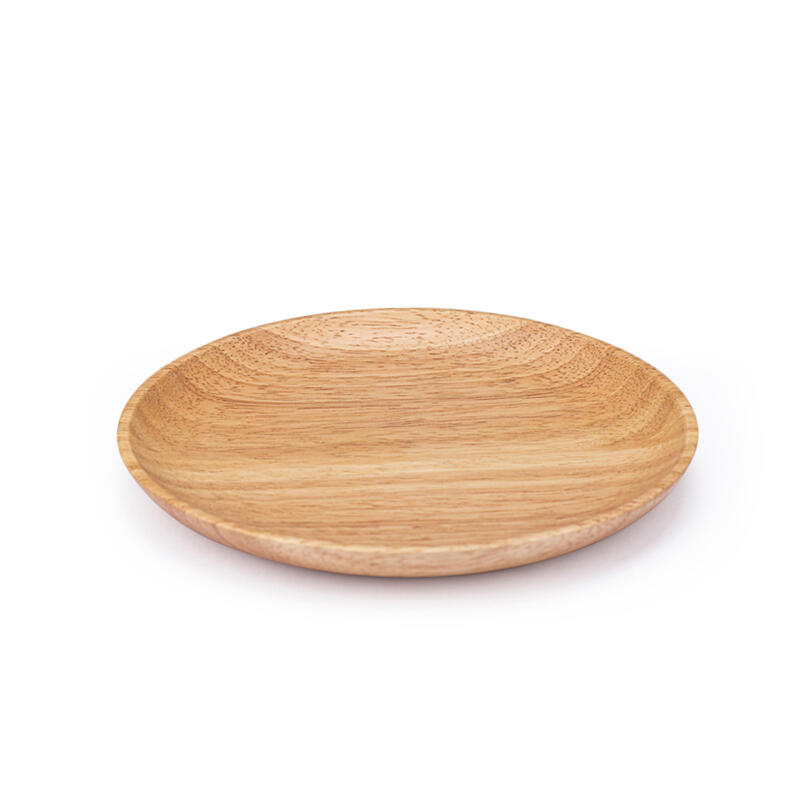 Camping Tableware Solid Rubber Wood Dish
