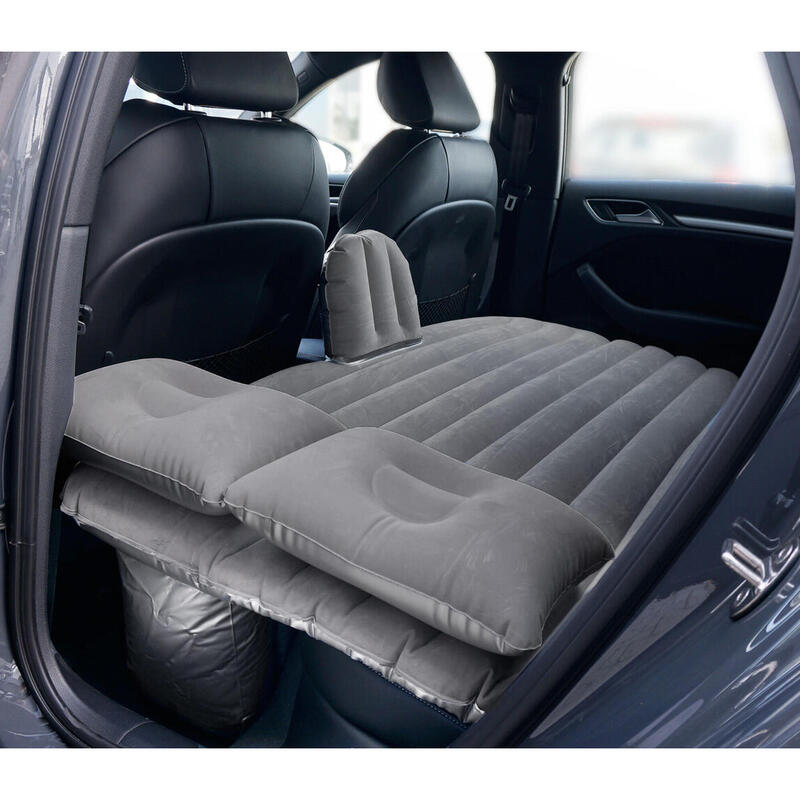 Colchón hinchable color gris Kit completo de cama inflable para dormir en  coche con bomba de aire eléctrico y almohadas